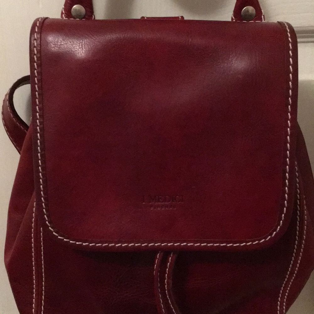 I Medici red leather backpack bag - Picture 4 of 6